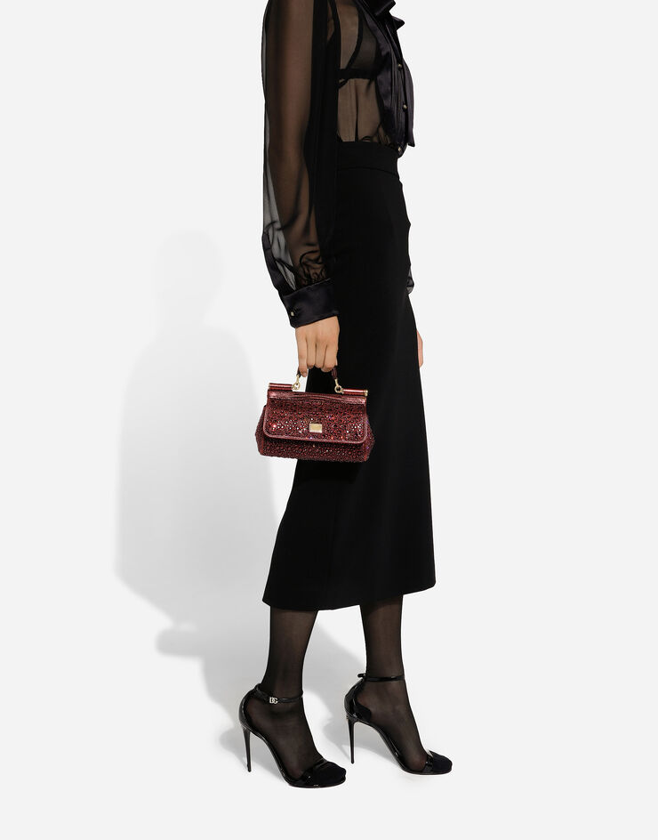 Dolce & Gabbana حقيبة يد سيسيلي صغيرة بنفسجي BB7116A5645