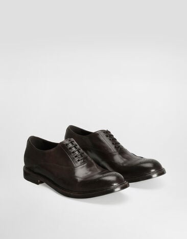 Dolce & Gabbana Washed calfskin laced shoes Brown A20206A0096