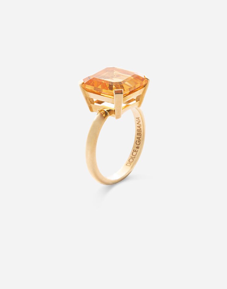 Dolce & Gabbana Ring Anna aus 18-karätigem Gelbgold mit Zitrin-Quarz GOLD WRFA2GWQC00