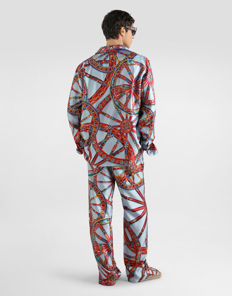 Dolce & Gabbana Carretto-print vanity twill trousers Dolce & Gabbana Carretto-print vanity twill trousers Multicolor GVRMATIS131