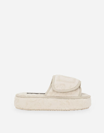 Dolce & Gabbana Terry Cotton Plateau Slippers Multicolor TCF011TCAGM
