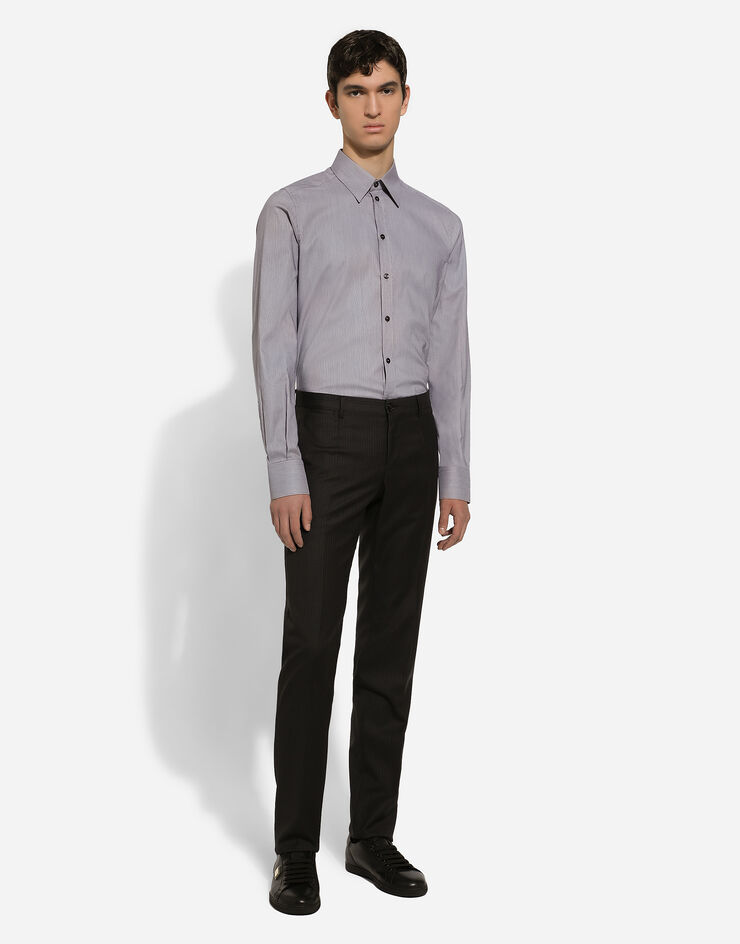 Dolce & Gabbana قميص قطني بقصة مارتيني أبيض G5LP8TFR5ZG