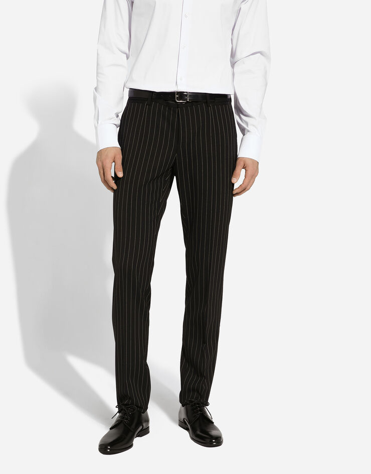 Dolce & Gabbana Hemd Gold Fit aus Baumwollstretch Weiss G5EJ0TFMRBJ