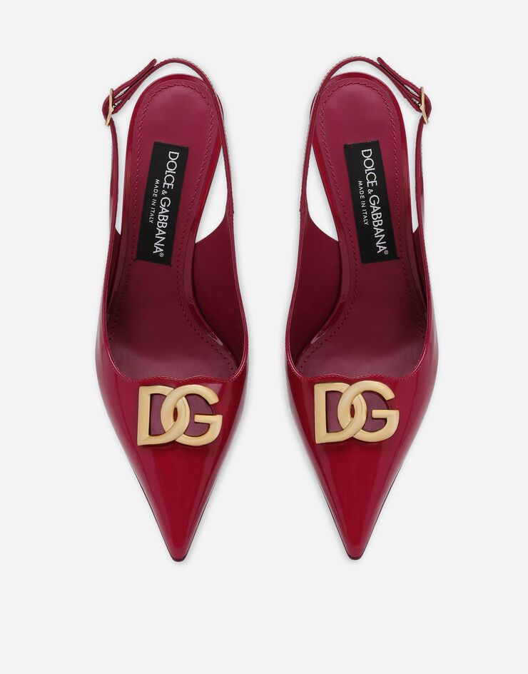 Dolce & Gabbana Polished calfskin slingbacks Fuchsia CG0680A1037