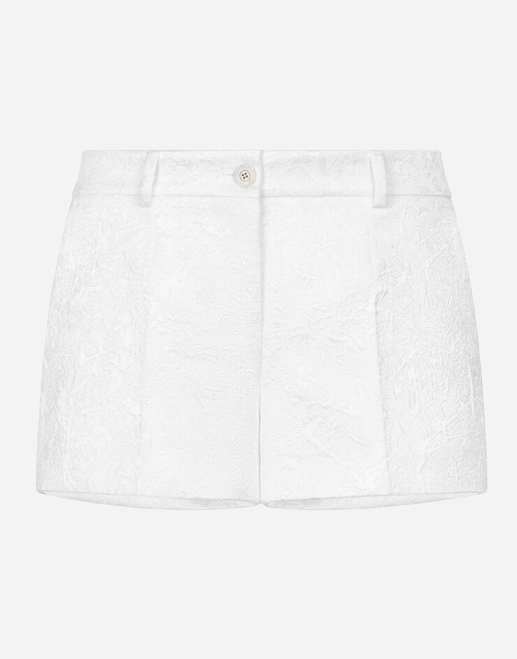 Dolce & Gabbana 브로케이드 쇼츠 화이트 FTC55TFJTBV