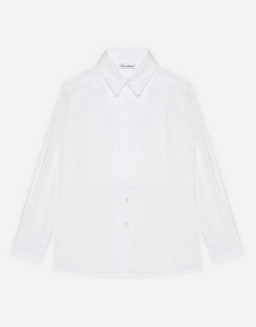 Dolce & Gabbana Hemd aus popeline mit hemdbrust Drucken L4JTHQG7L7H