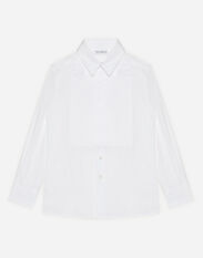 Dolce & Gabbana Poplin shirt with shirt-front detail White L5JTAZG7B6N