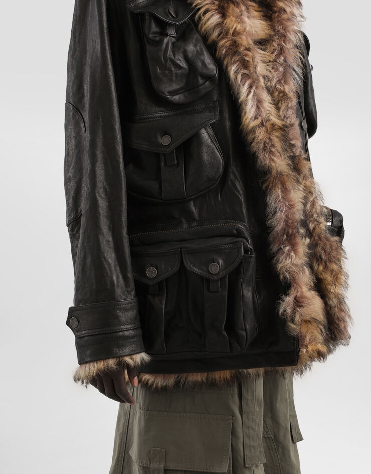 Dolce & Gabbana Lambskin jacket Black F9T59LHULYG