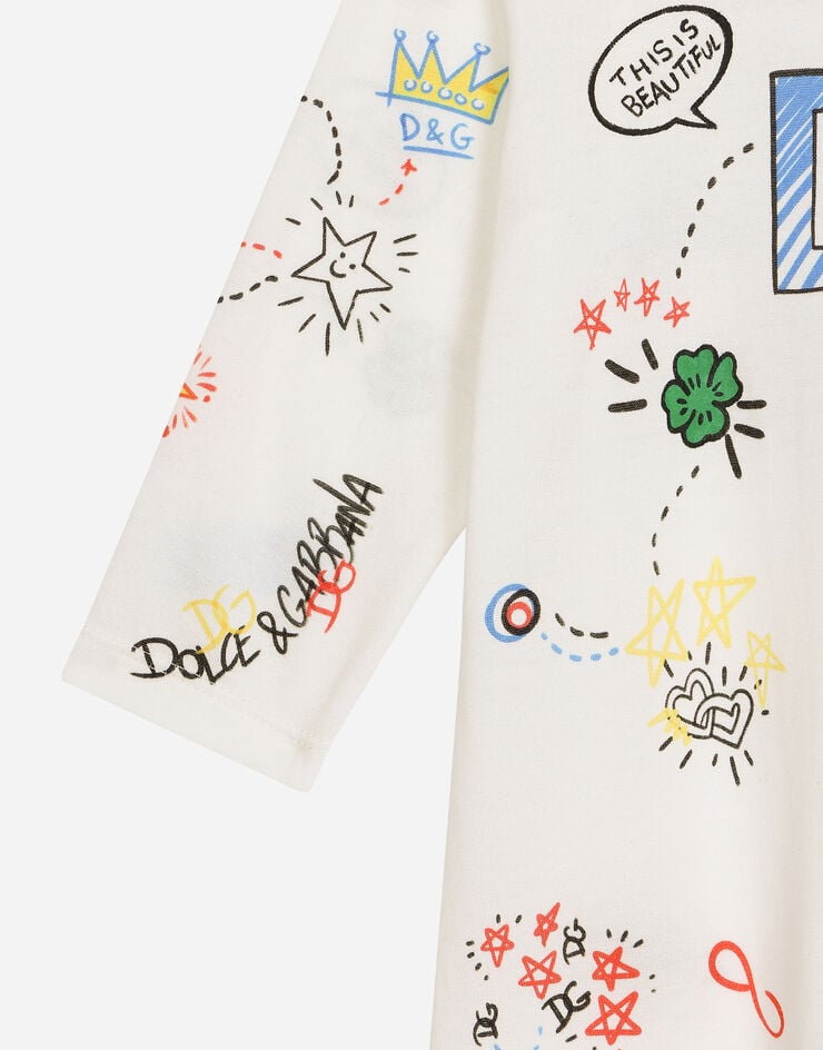 Dolce & Gabbana 3-piece gift set in DG design-print jersey Multicolor L1JO8SII7FC