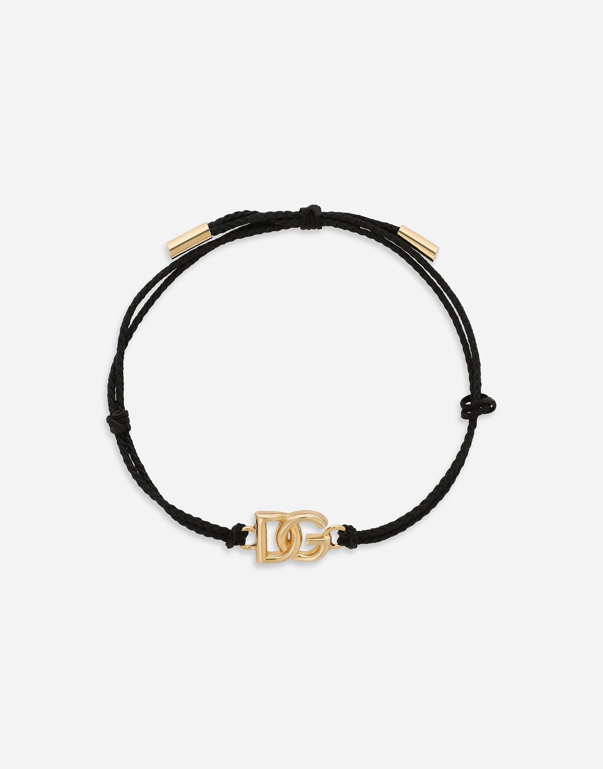 Cord bracelet with DG logo in Multicolor for Men Dolce Gabbana