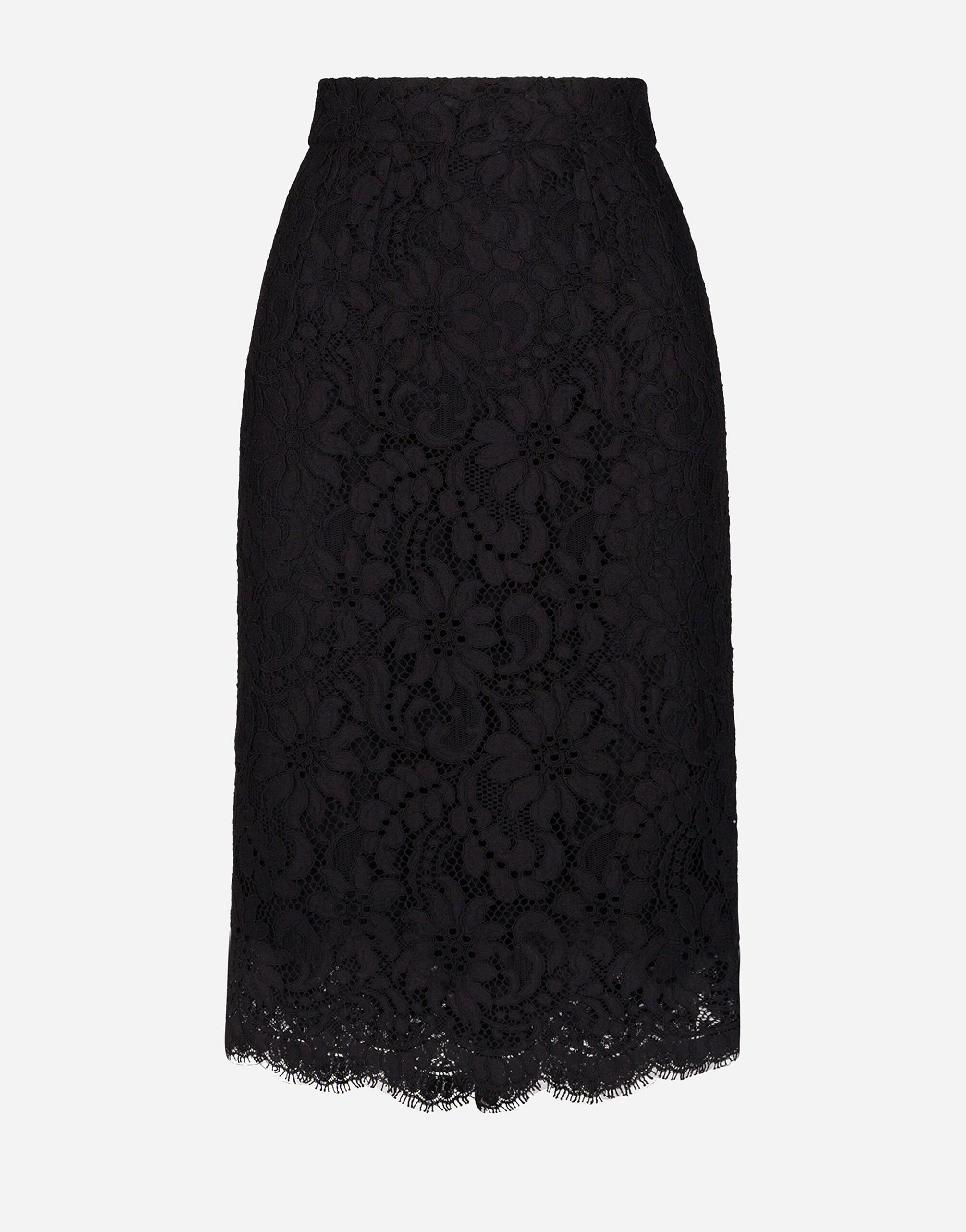 Dolce&Gabbana Lace midi skirt Gold F4CRVTFURMT