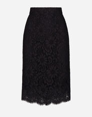 Dolce & Gabbana Lace midi skirt Black F6J4UTFUBD2