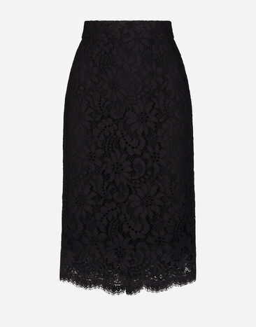 Dolce & Gabbana Lace midi skirt Black F4CIKTFUGPF