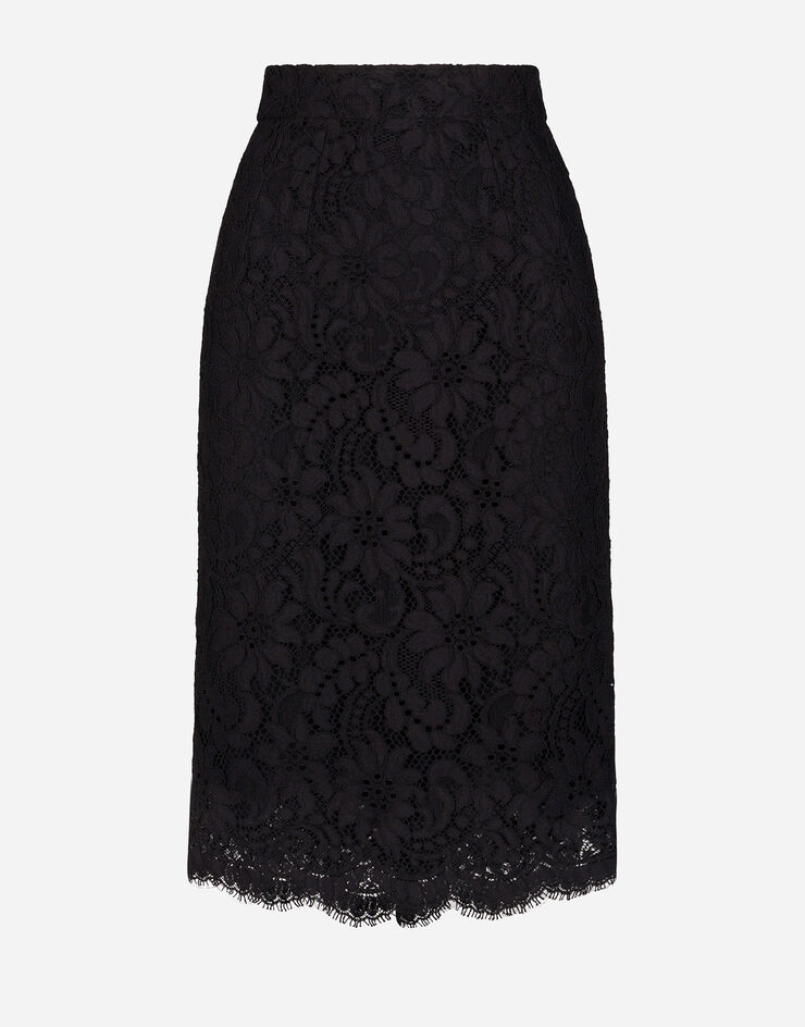 Dolce & Gabbana Lace midi skirt Black F4BSQTFLM8X
