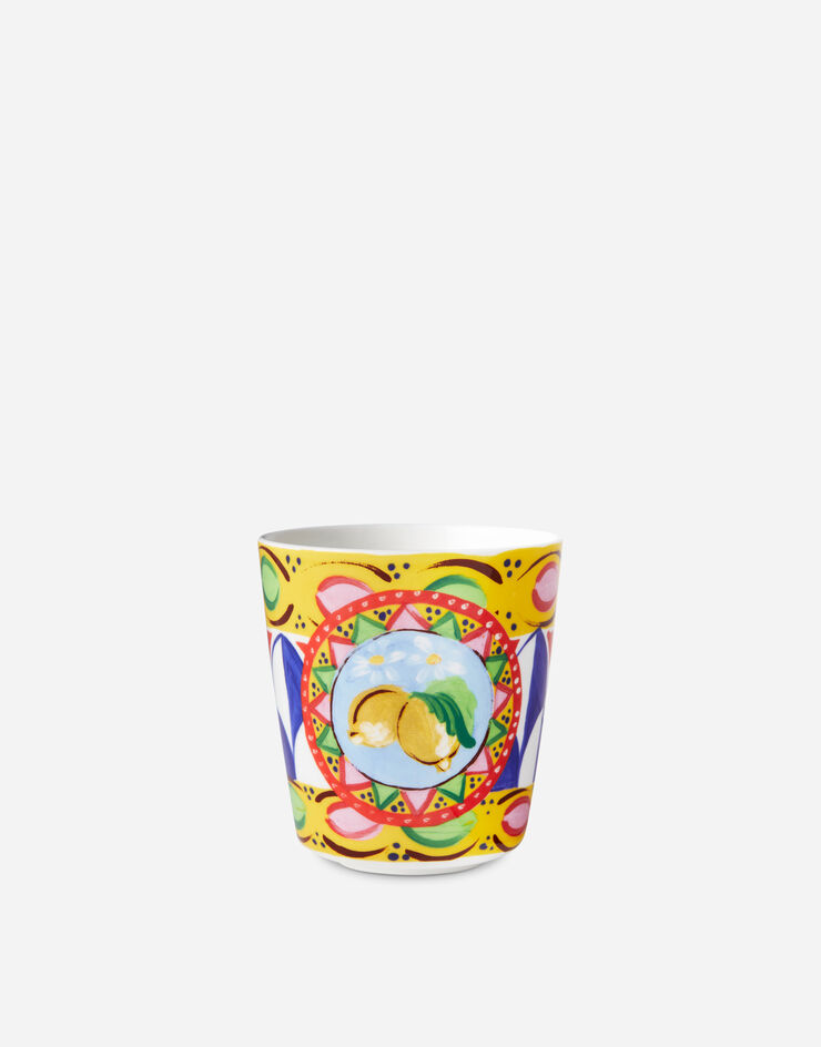Dolce & Gabbana Bicchiere in Porcellana Fine Multicolore TCB022TCA07