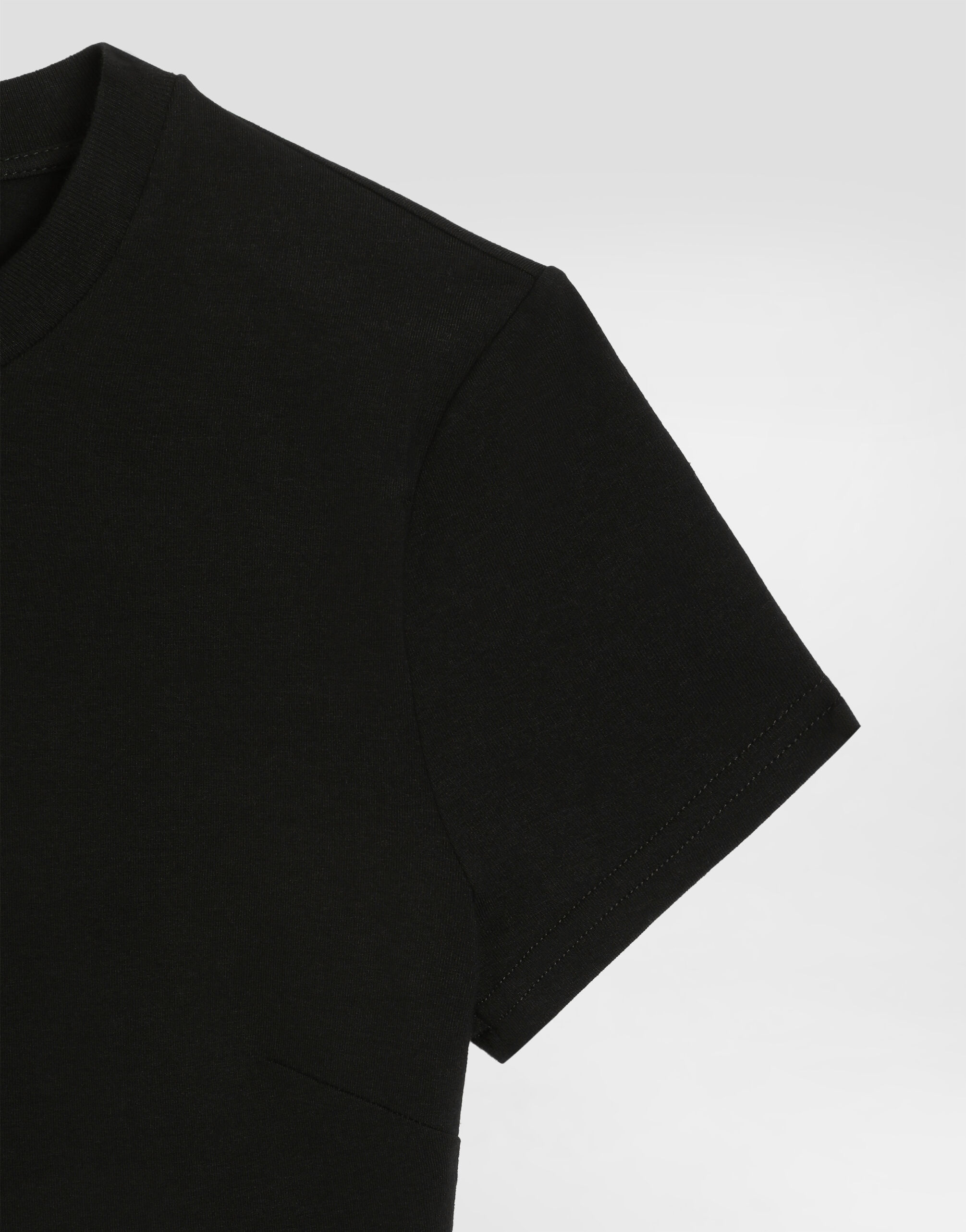 Jersey t-shirt with logo in Black for Women | Dolce&Gabbana® US