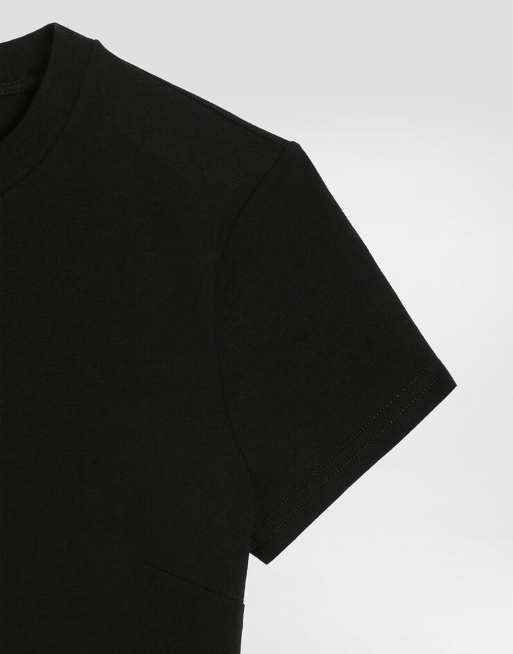 Dolce & Gabbana Jersey t-shirt with logo Black F8V95TFUEEY