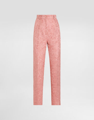 Dolce & Gabbana Tailored quilted floral jacquard pants Black FTBM0TFU21E