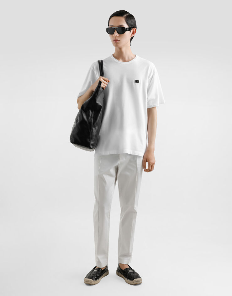 Dolce & Gabbana 标牌棉质 T 恤 白 G8SE3TFU7EN
