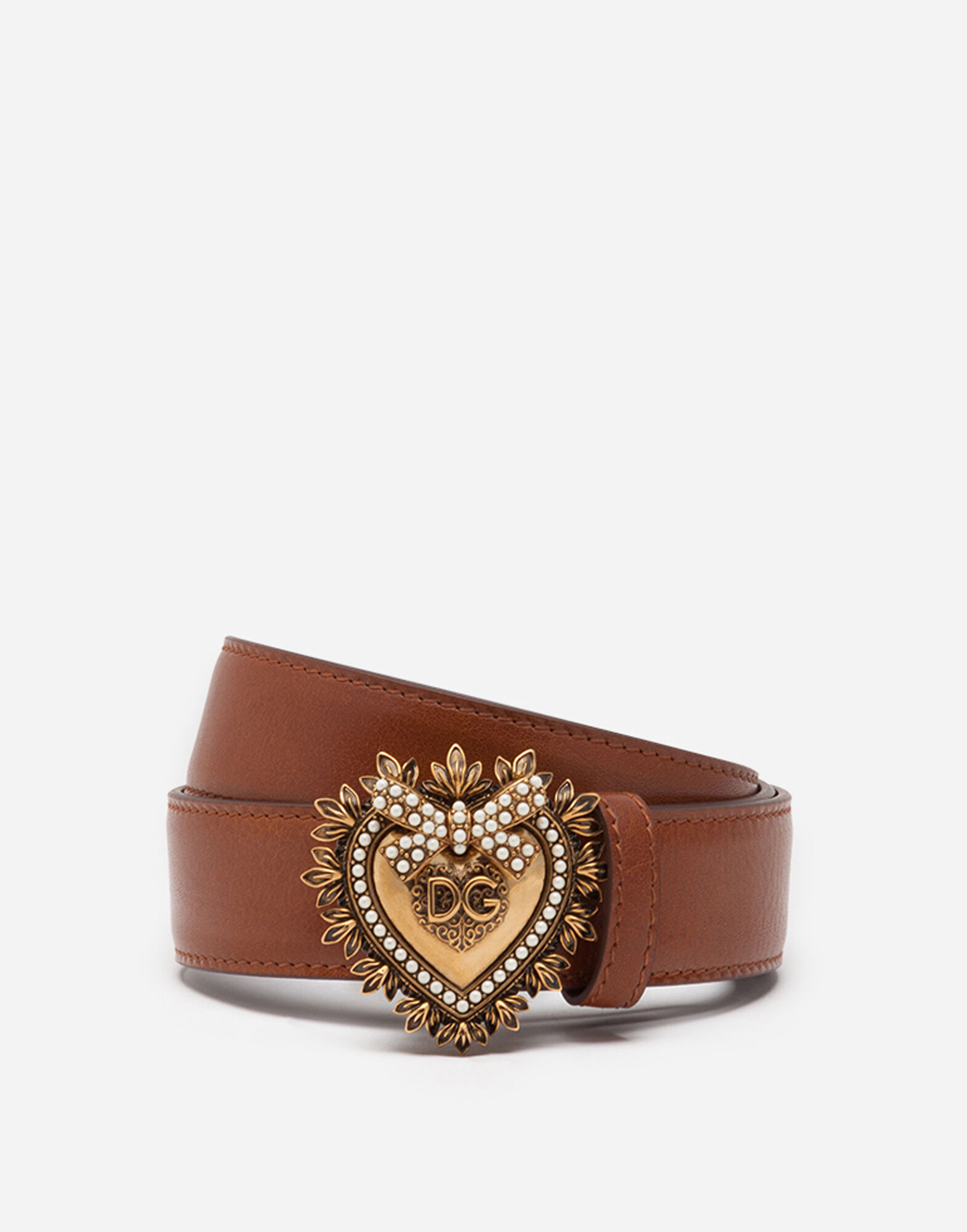 DOLCE&GABBANA DEVOTION ベルト Dolce & Gabbana Devotion Leather Belt | Black | FARFETCH