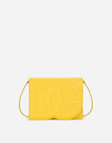 Dolce & Gabbana Bolso bandolera DG Logo en piel de becerro Amarillo BB2274AP026