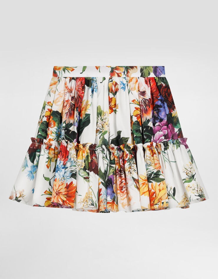 Dolce & Gabbana Flower-print poplin skirt Print L54I58HS5TV