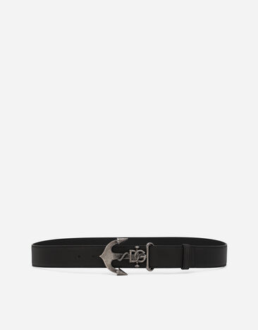 Dolce & Gabbana حزام من جلد عجل فضي BC4804AO730