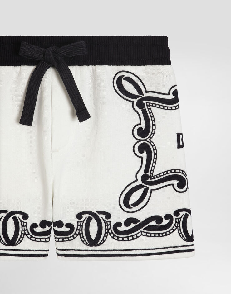 Dolce & Gabbana Piqué shorts with bandanna print Print L1JQU8II7FQ