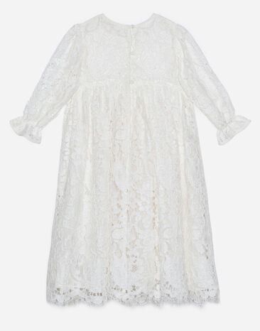Dolce & Gabbana Long-sleeved galloon lace dress White L0EGD1FLMKZ