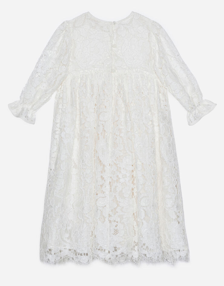 Dolce & Gabbana Long-sleeved galloon lace dress White L0EGD1FLMKZ