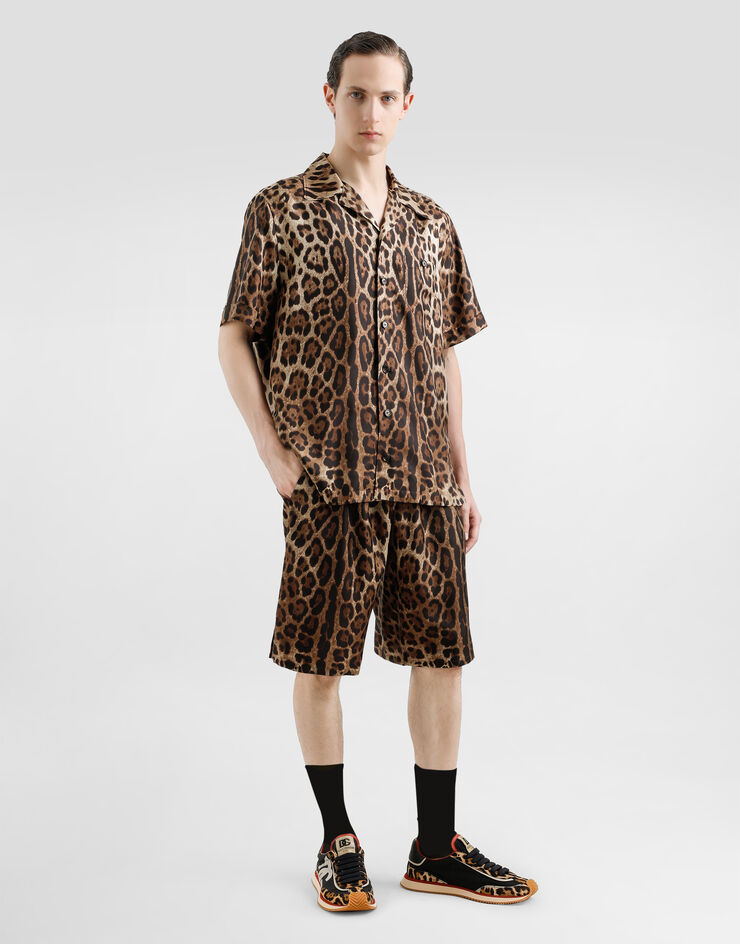 Dolce & Gabbana 豹纹印花真丝衬衫 版画 G5JH9TIS1B7