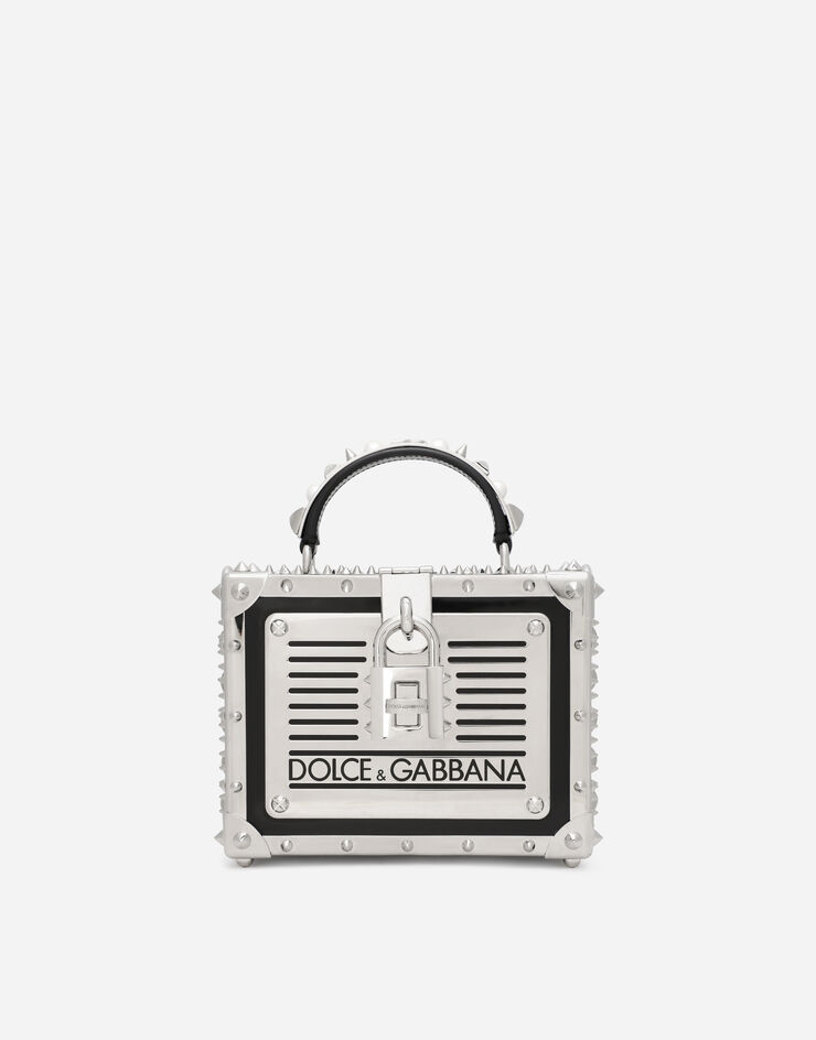 Dolce & Gabbana Bolso Dolce Box en piel de becerro brillante con tachuelas Multicolor BB5970AC971