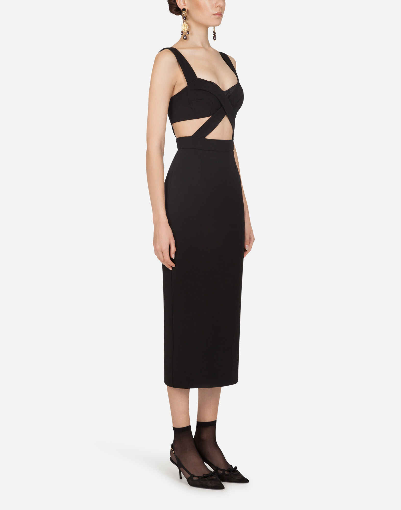 魅了 dress Longuette in brassiere with jersey スーツ・フォーマル・ドレス