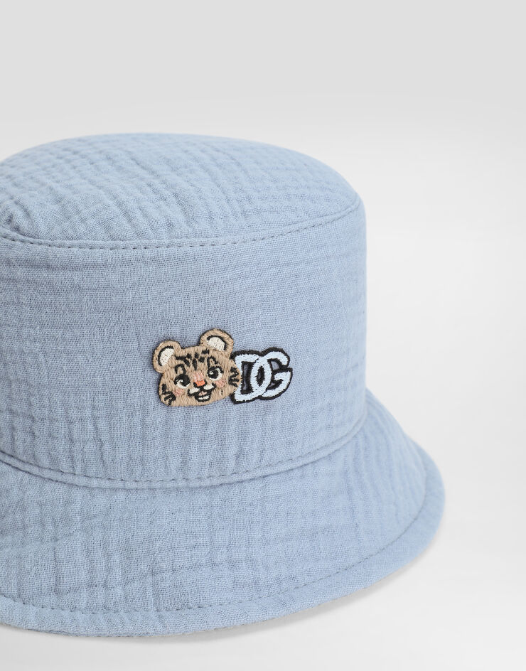 Dolce & Gabbana Cotton gauze bucket hat Azure LN5H51FU5YU