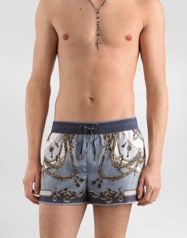 Dolce & Gabbana Cargo-print short swim boxers Multicolor M4E48TON0CG