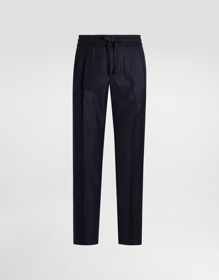 Dolce & Gabbana Garment-dyed wool joggers Blue GP12QTFU25E