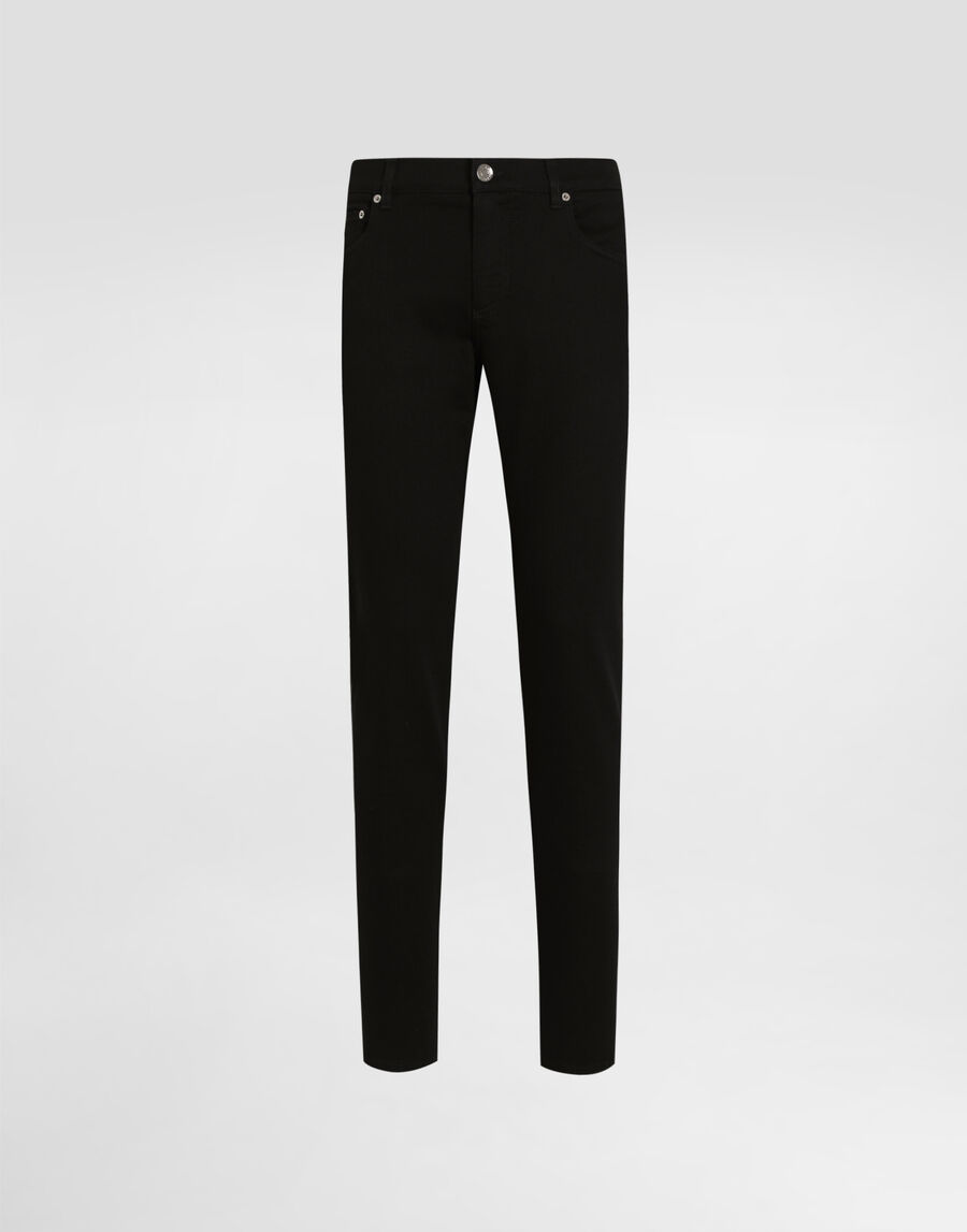 Black wash skinny stretch jeans