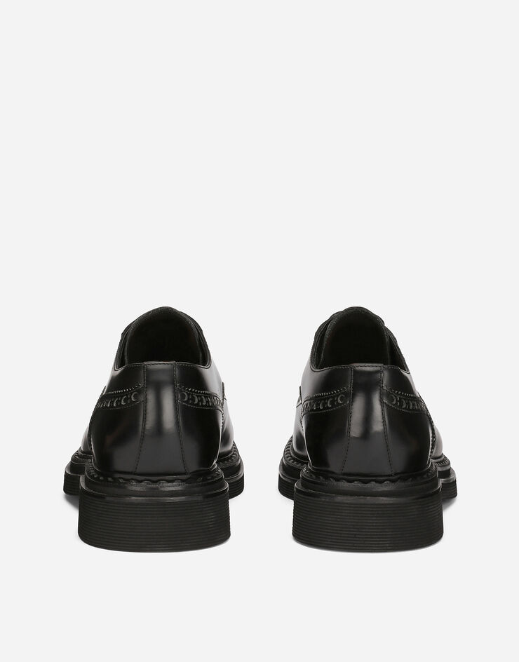 Dolce&Gabbana حذاء ديربي من جلد عجل مصقول أسود A20166A1203