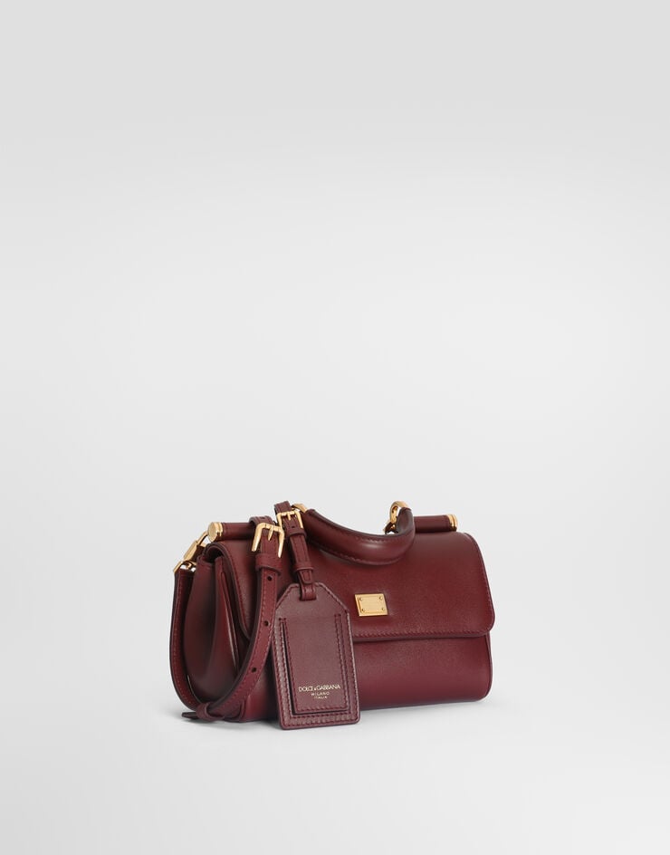 Dolce & Gabbana Mini My Sicily handbag in plongé calfskin Bordeaux BB7864B7321