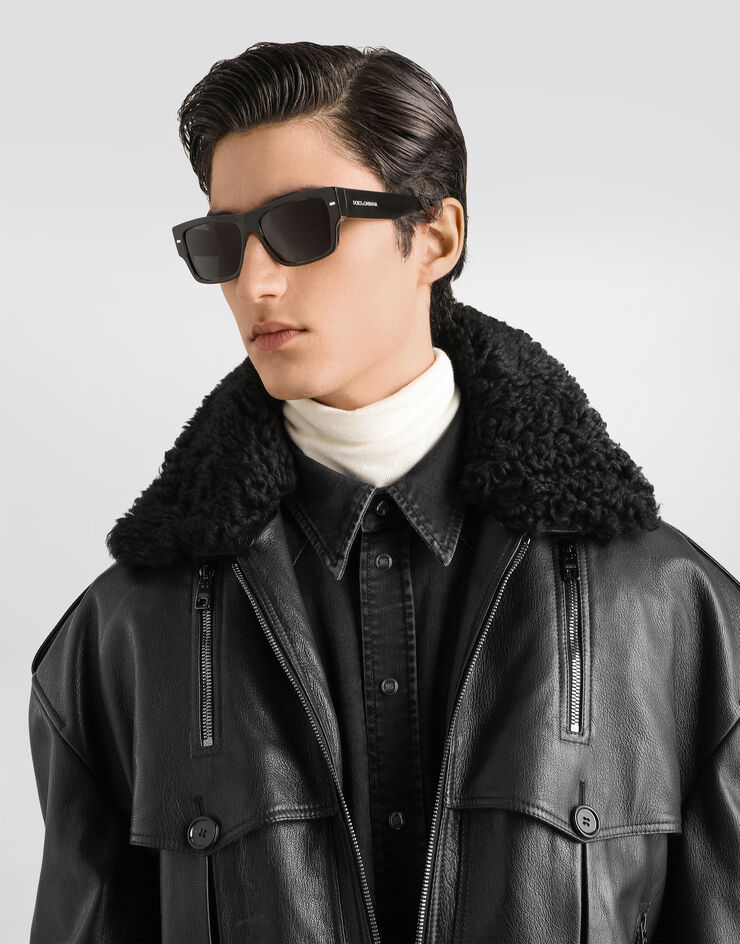 Dolce & Gabbana جاكيت من جلد ماعز Dolce & Gabbana جاكيت من جلد ماعز أسود G9CHZLHUL19