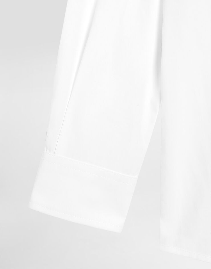 DolceGabbanaSpa Poplin shirt with DG embroidery White L43S88G7KK8