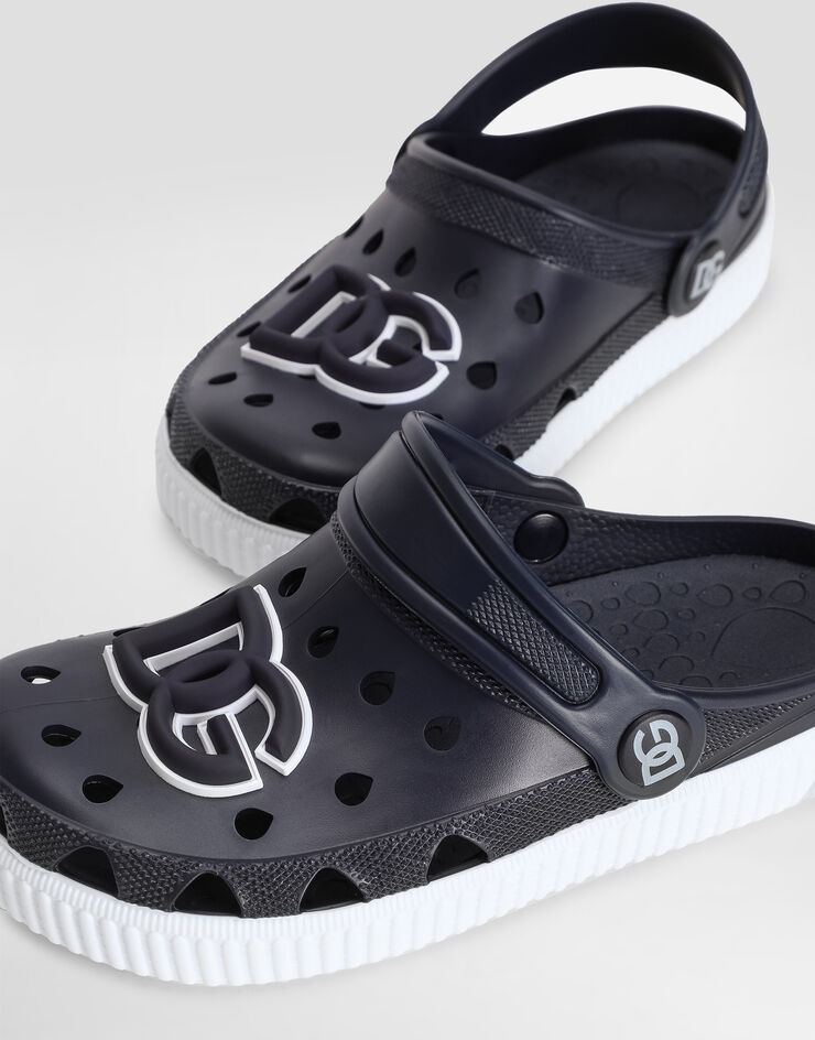 Dolce & Gabbana Rubber slip-ons with DG logo Blue DN0213AT079