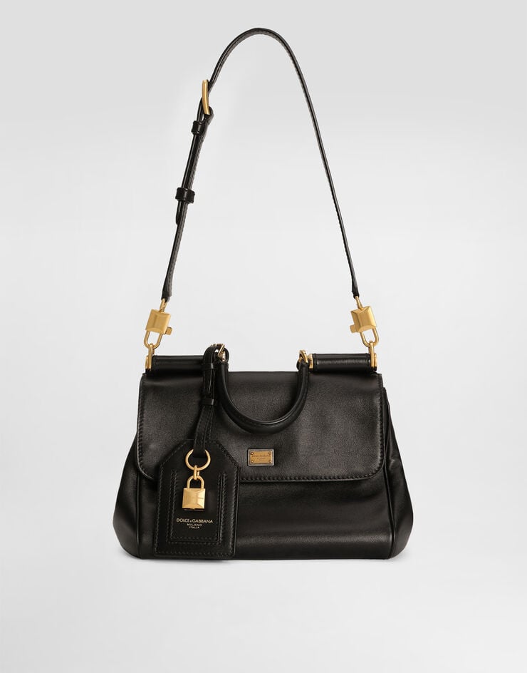 Dolce & Gabbana My Sicily handbag in plongé calfskin Black BB7781B7321