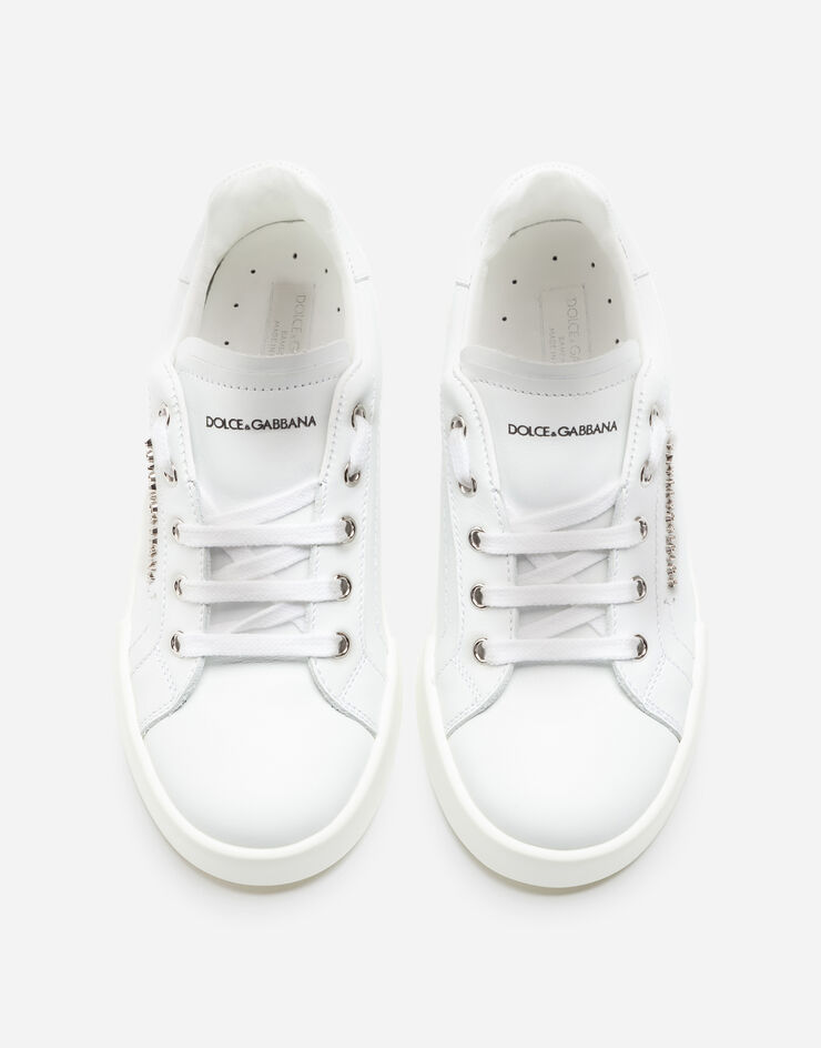 Dolce & Gabbana Calfskin Portofino light sneakers with logo White DA0724A3444