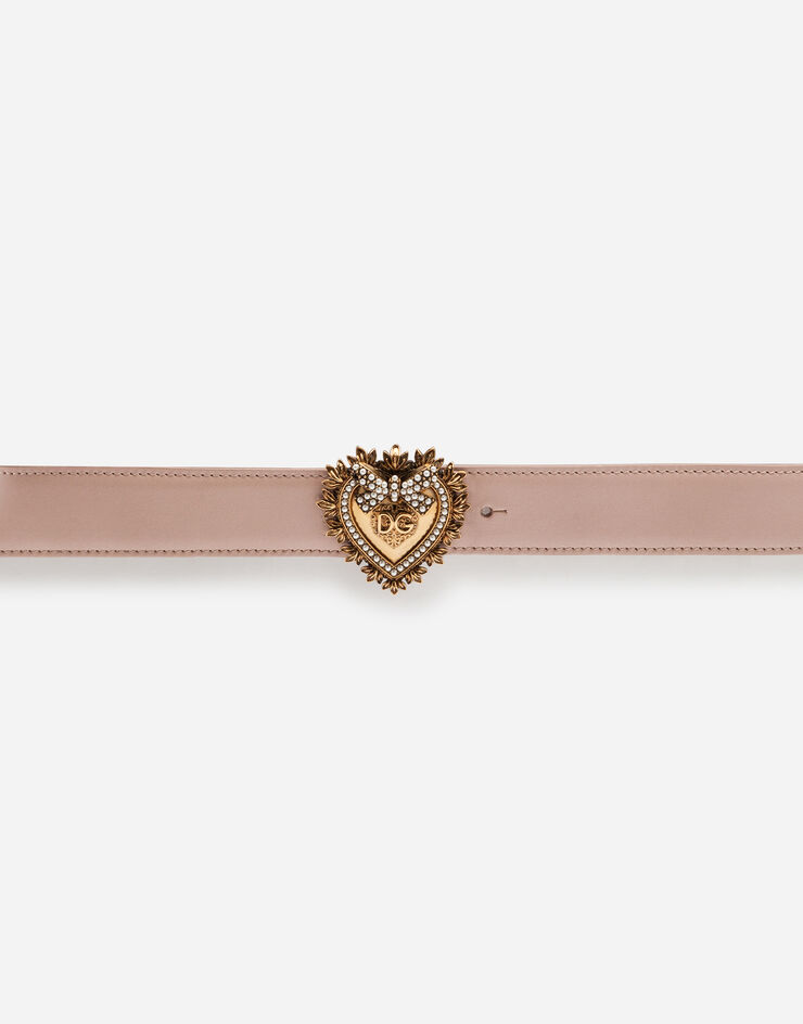 Dolce & Gabbana DEVOTION LUX 皮革腰带 柔粉色 BE1315AK861