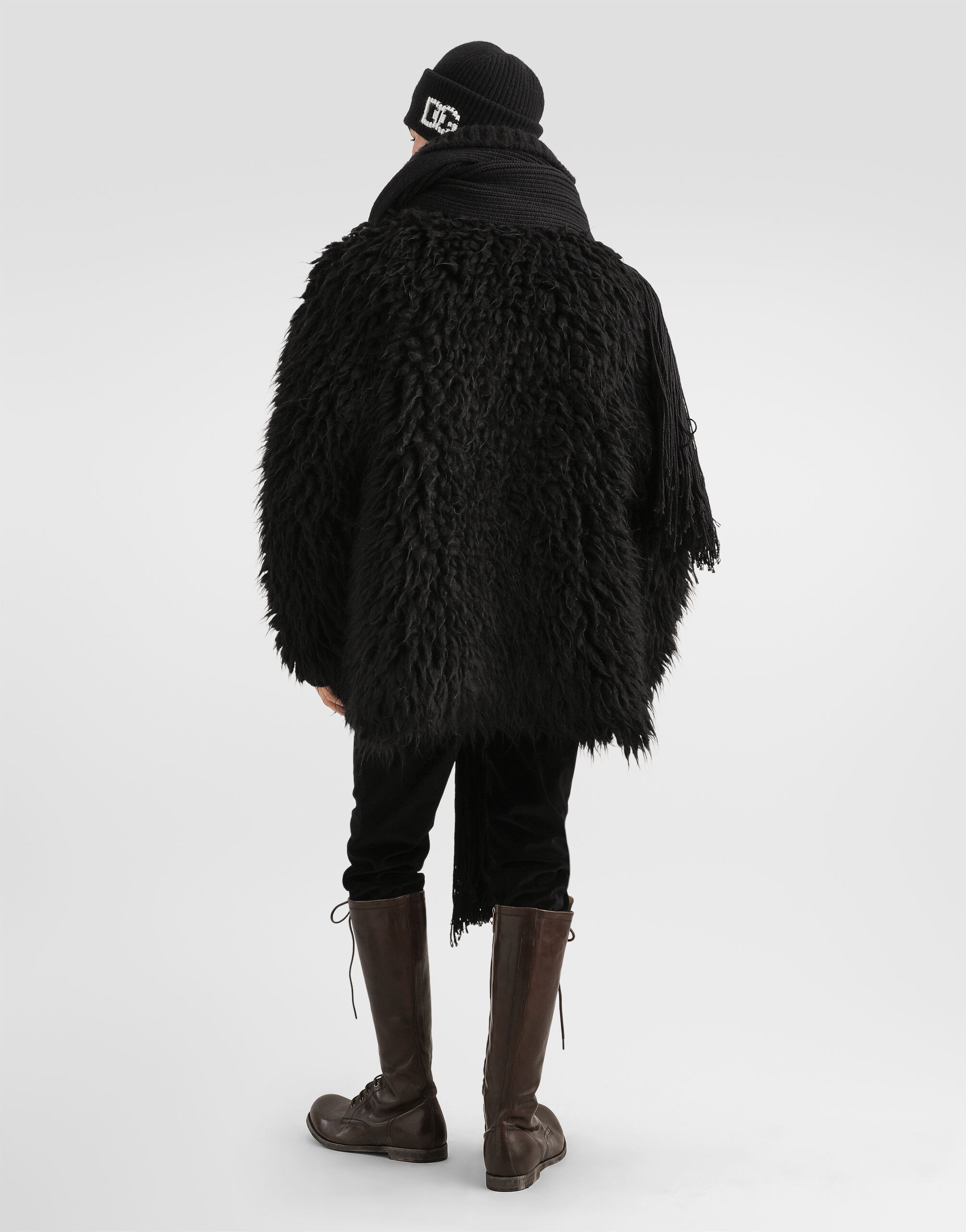Fur-effect knit cardigan in Black for Men | Dolce&Gabbana® US