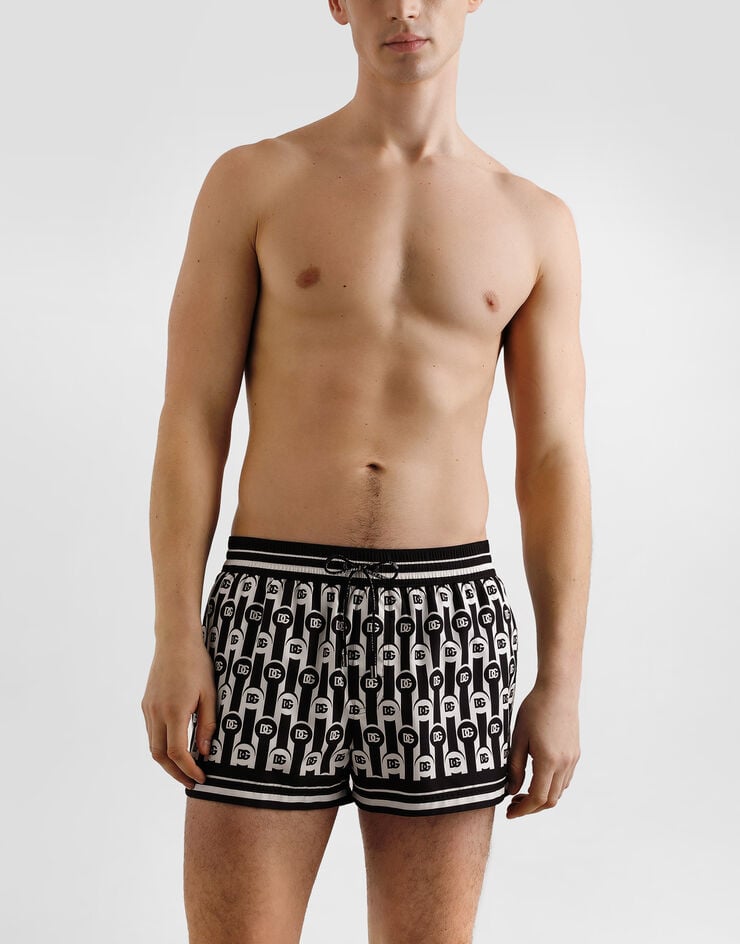 Dolce & Gabbana Short printed swim trunks Print M4E48TFIM7C
