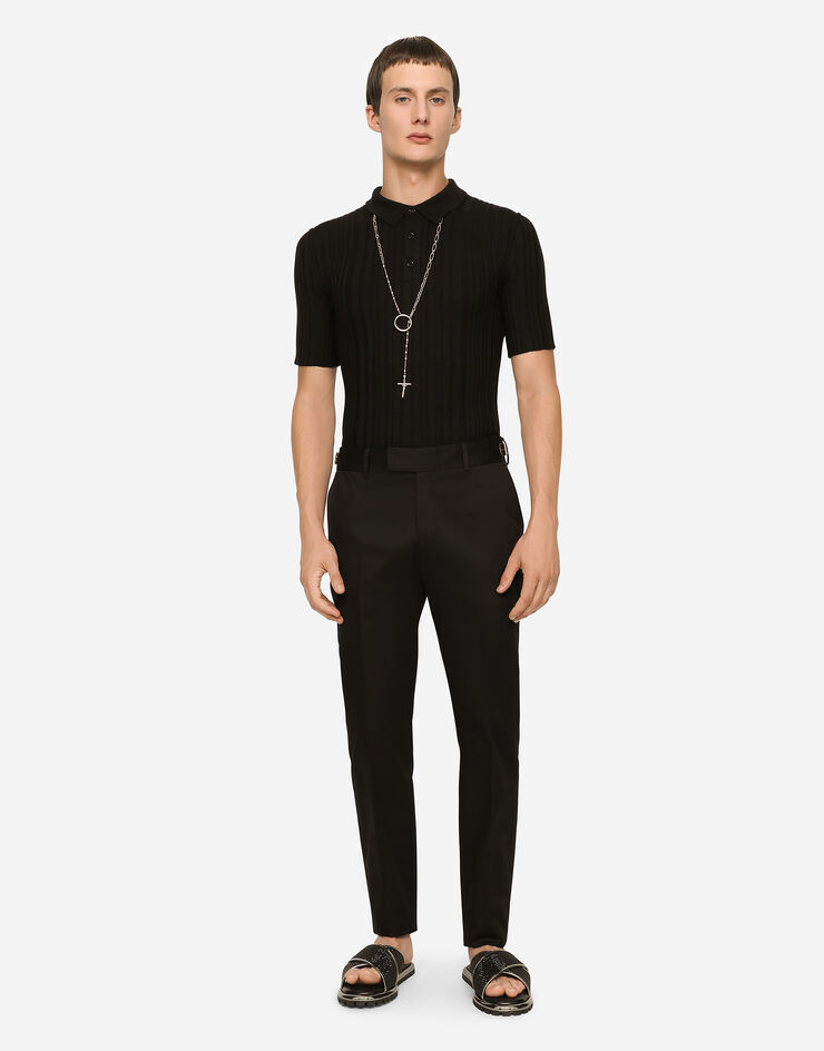 Dolce & Gabbana Stretch cotton pants NEGRO GWQ5ETFUFJR