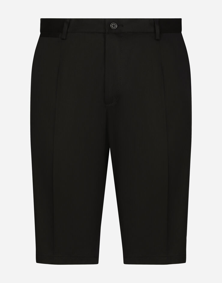 Dolce & Gabbana Bermuda en coton stretch à broderie DG Noir GWRREZFUFJR