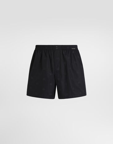 Dolce & Gabbana Logo-print poplin boxer shorts Dolce & Gabbana Logo-print poplin boxer shorts Multicolor M3A12THS5T7